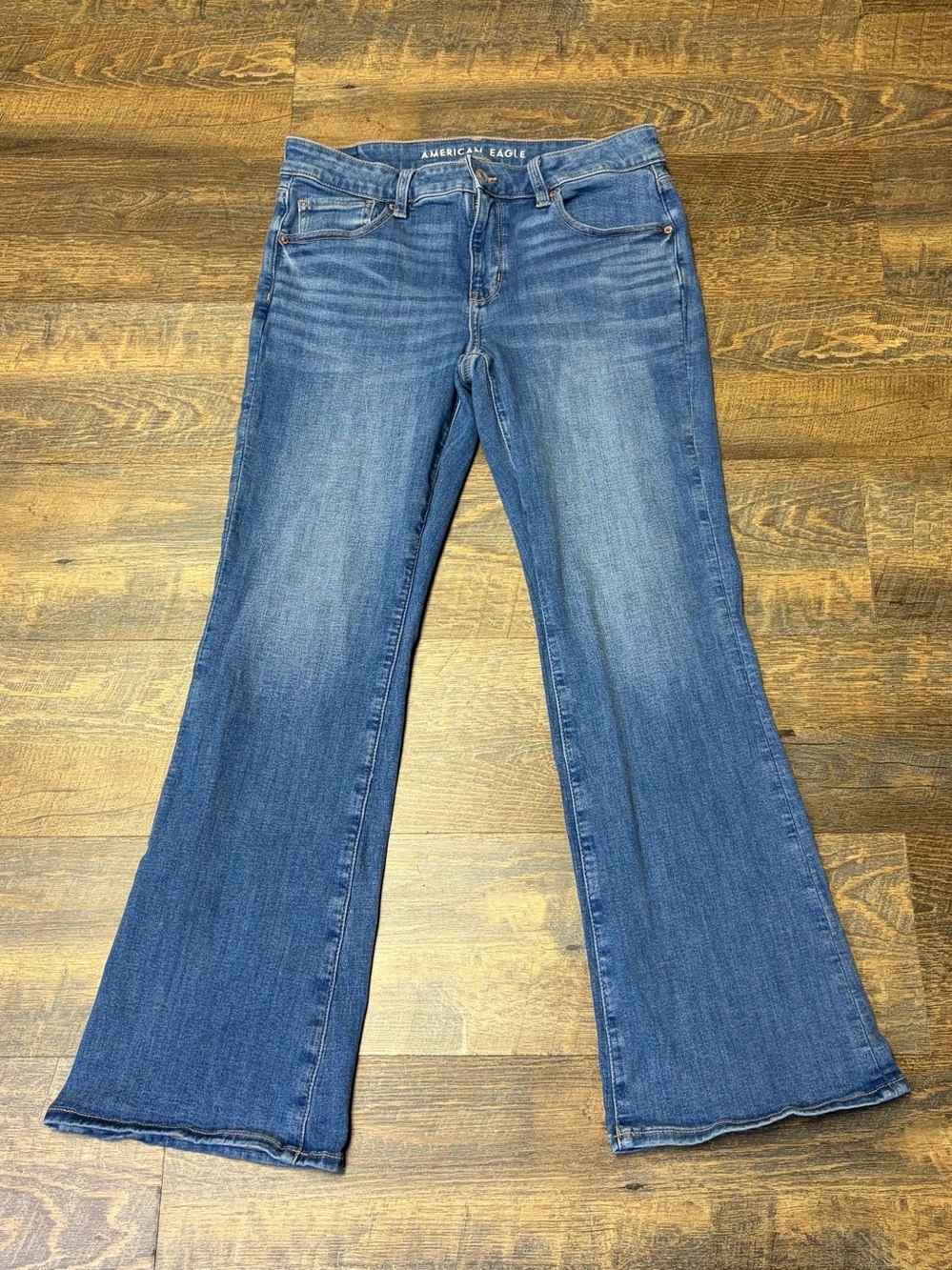 American Eagle Kick Boot Next Level Stretch Jeans Womens 10 Blue Denim